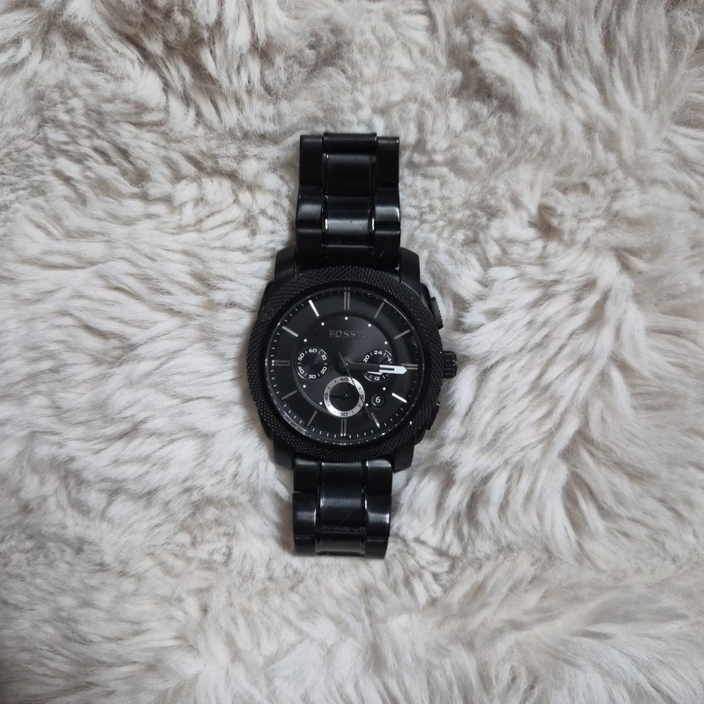 Mens Fossil Watch FS 4552 251004 Black Chronograph Heavy Large Utility Streetwea - Picture 2 of 11